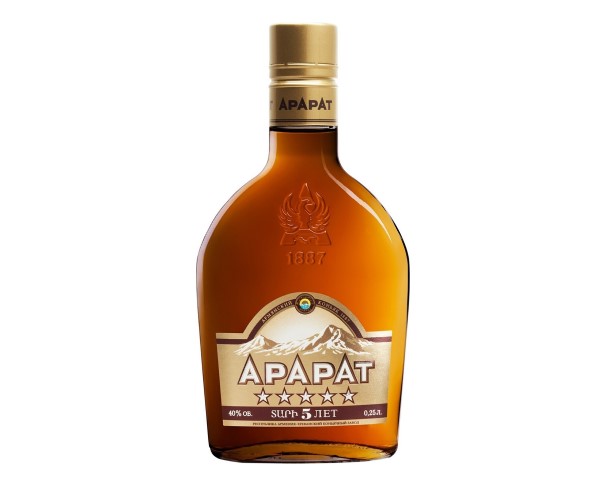 Коньяк АРАРАТ 5лет 250мл фляжка / интернет-магазин напитков Лоза в Улан-Удэ