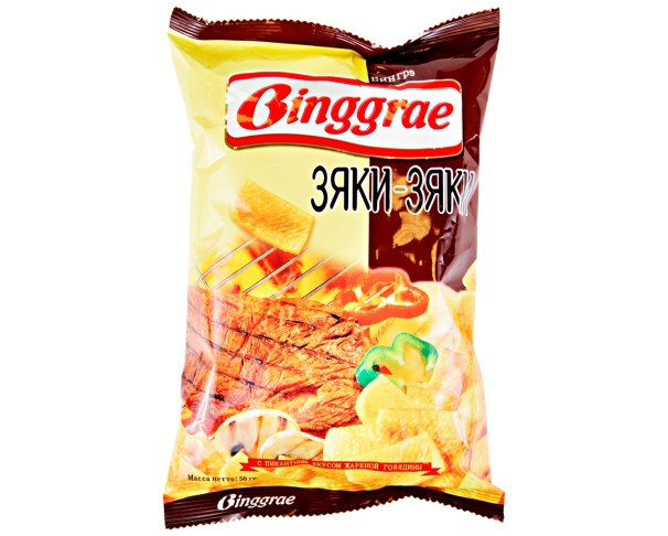 Чипсы BINGGRAE Зяки-зяки 50 г / интернет-магазин напитков Лоза в Улан-Удэ