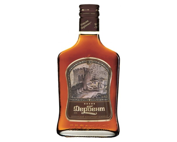 Коньяк России ДЕРБЕНТ Пятилетний 250мл фляжка / интернет-магазин напитков Лоза в Улан-Удэ