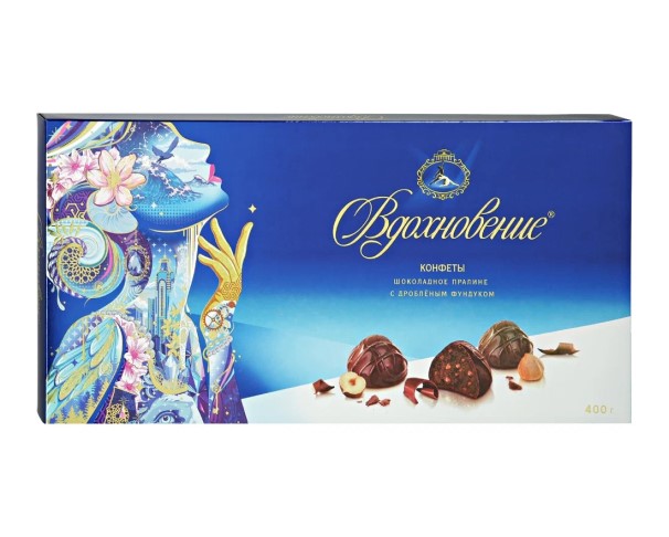 Конфеты ВДОХНОВЕНИЕ шок пралине с др фундуком 400г / интернет-магазин напитков Лоза в Улан-Удэ
