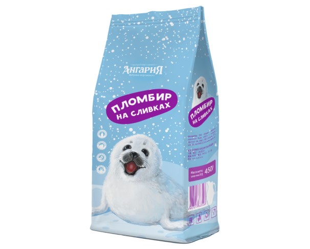 Мороженое АНГАРИЯ пломбир на сливках 450гр БЗМЖ / интернет-магазин напитков Лоза в Улан-Удэ