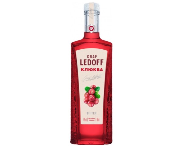 Настойка горькая ГРАФ ЛЕДОФФ Клюква 40% 500мл / интернет-магазин напитков Лоза в Улан-Удэ