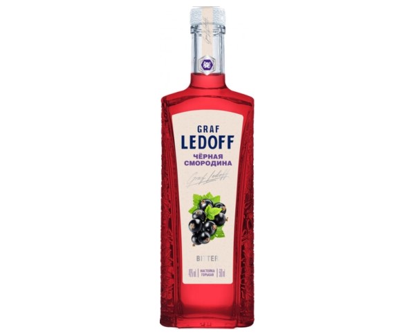 Настойка горькая ГРАФ ЛЕДОФФ Черная смородина 40% 500мл / интернет-магазин напитков Лоза в Улан-Удэ