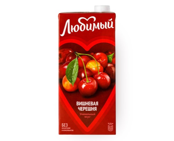 Сок ЛЮБИМЫЙ Вишня/черешня 950 мл / интернет-магазин напитков Лоза в Улан-Удэ