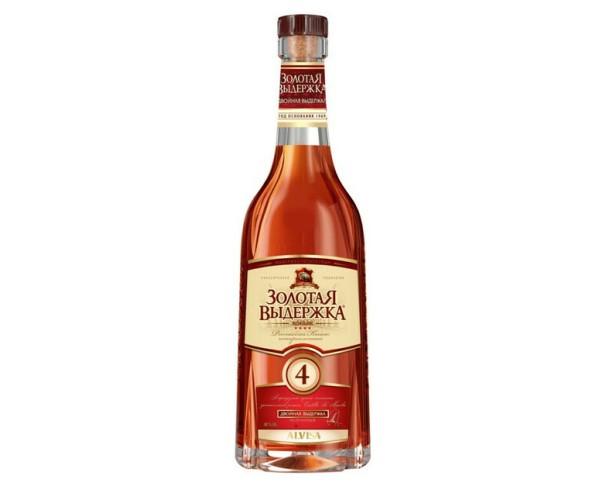 Коньяк России ЗОЛОТАЯ ВЫДЕРЖКА 4года 1л / интернет-магазин напитков Лоза в Улан-Удэ