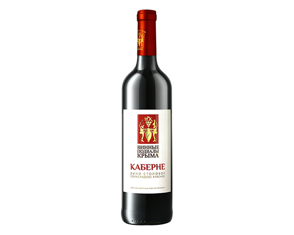 Вино России ВИННЫЕ ПОДВАЛЫ КРЫМА Каберне кр. п/сл. 10-12% 750мл / интернет-магазин напитков Лоза в Улан-Удэ