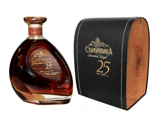 Коньяк России СТАРЕЙШИНА Рэа ОС  25 лет 40% 700мл п/у / интернет-магазин напитков Лоза в Улан-Удэ