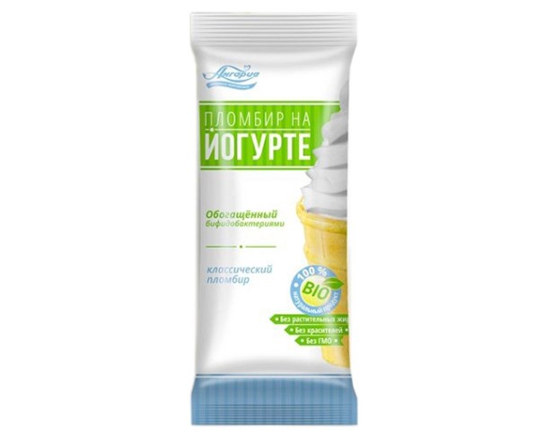 Мороженое АНГАРИЯ пломбир йогурт 80г ваф ст БЗМЖ / интернет-магазин напитков Лоза в Улан-Удэ