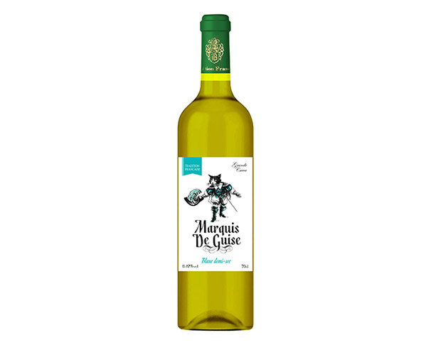 Вино России МАРКИЗ ДЕ ГИЗ белое п/сух.11% 700мл / интернет-магазин напитков Лоза в Улан-Удэ