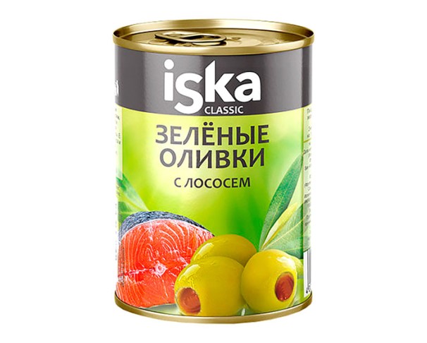 Оливки ИСКА 300мл с лососем ж/б / интернет-магазин напитков Лоза в Улан-Удэ