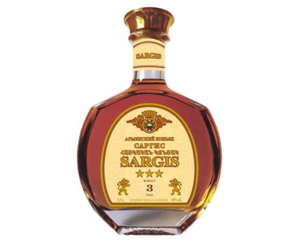 Коньяк САРГИС трехлетний 40% 500мл / интернет-магазин напитков Лоза в Улан-Удэ