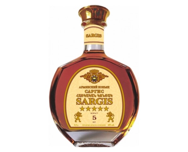 Коньяк САРГИС пятилетний 40% 500мл / интернет-магазин напитков Лоза в Улан-Удэ