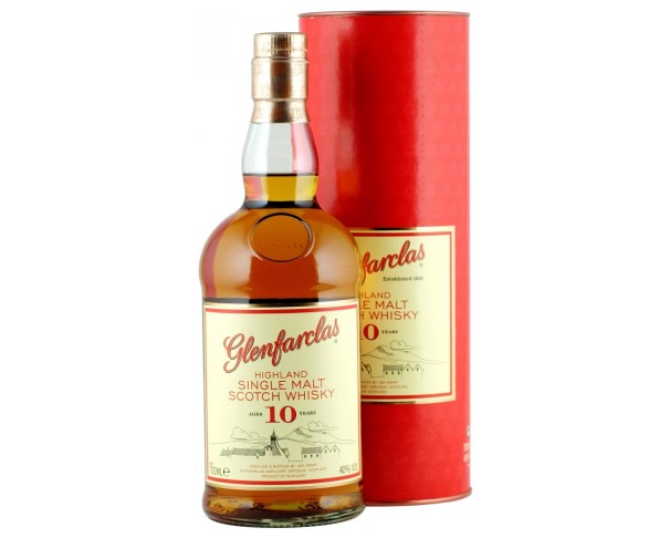 Виски ГЛЕНФАРКЛАС 10 лет 40% односолодовый 700мл туба / интернет-магазин напитков Лоза в Улан-Удэ