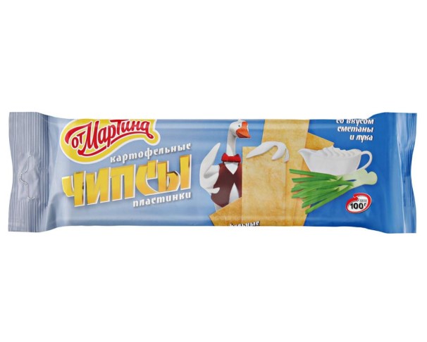 Чипсы ОТ МАРТИНА Сметана лук рифленые 100г / интернет-магазин напитков Лоза в Улан-Удэ