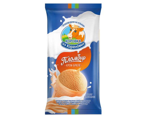 Мороженое Пломбир 15% крем-брюле в ваф.стак.100гр БЗМЖ / интернет-магазин напитков Лоза в Улан-Удэ