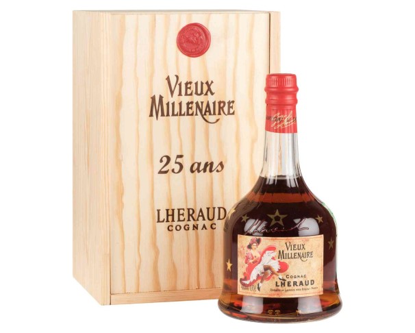 Коньяк ЛЕРО Вье Милленэр 43% 700мл п/у (дерево) / интернет-магазин напитков Лоза в Улан-Удэ