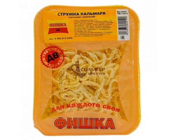 Кальмар ФИШКА Стружка сол-сушеный 100г / интернет-магазин напитков Лоза в Улан-Удэ
