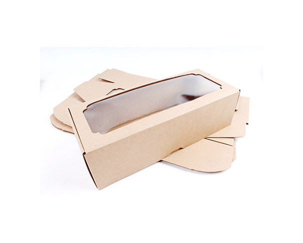 Коробка-трансформер 8,5*36*8,5см с окном (бежевая) / интернет-магазин напитков Лоза в Улан-Удэ