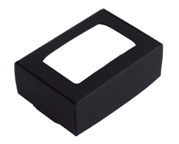 Коробка-трансформер 8,5*36*8,5см с окном (черная) / интернет-магазин напитков Лоза в Улан-Удэ