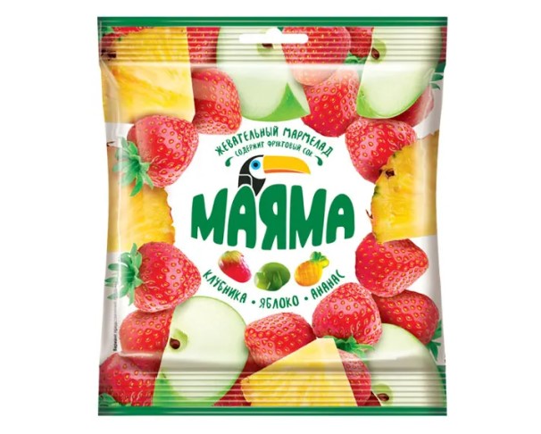 Мармелад жевательный Маяма ананас/ябл/клубн 70г / интернет-магазин напитков Лоза в Улан-Удэ