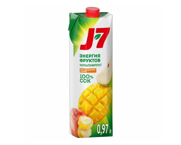 Сок J-7 Мультифрукт целиком 970 мл / интернет-магазин напитков Лоза в Улан-Удэ