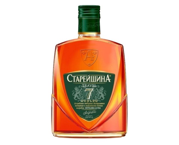 Коньяк России СТАРЕЙШИНА КВ 7лет Трэвел 250мл / интернет-магазин напитков Лоза в Улан-Удэ