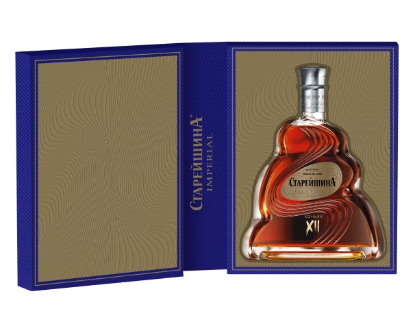 Коньяк России СТАРЕЙШИНА КС 12лет старый 40% 500мл п/у / интернет-магазин напитков Лоза в Улан-Удэ