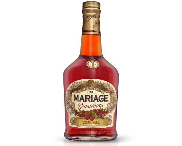Настойка сладкая МАРЬЯЖ коньячная Клюква 23% 500мл / интернет-магазин напитков Лоза в Улан-Удэ