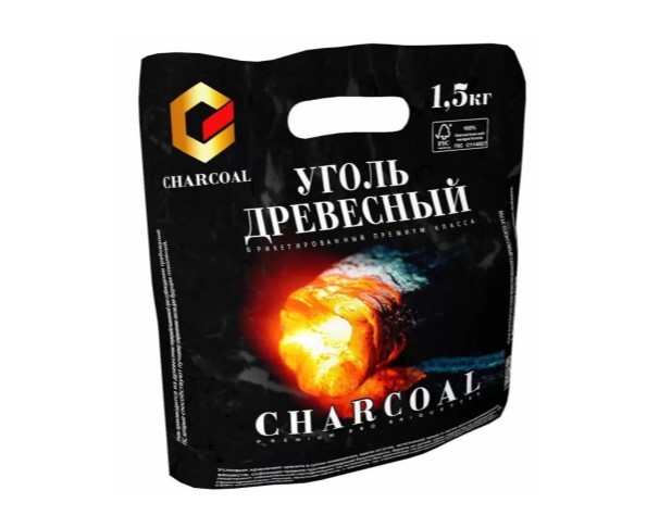 Уголь BBQ брикетированный 1,5кг / интернет-магазин напитков Лоза в Улан-Удэ