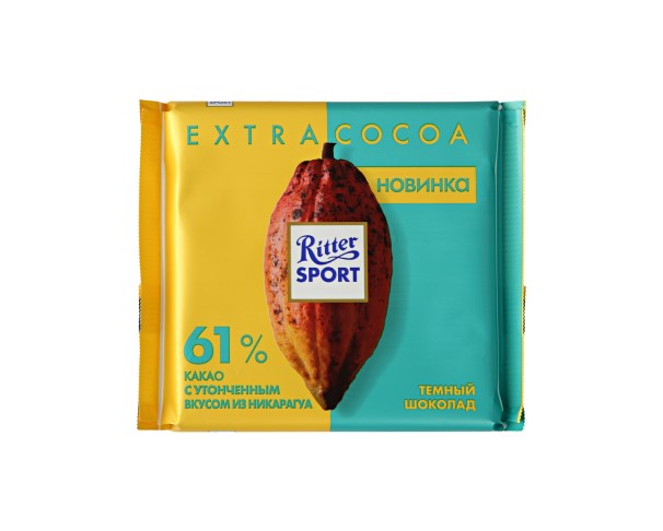 Шоколад RITTER SPORT темный 61% какао с утонченным вкусом из Никарагуа / интернет-магазин напитков Лоза в Улан-Удэ