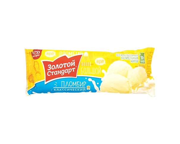 Мороженое ИНМАРКО ЗОЛОТОЙ СТАНДАРТ пломбир 400г БЗМЖ / интернет-магазин напитков Лоза в Улан-Удэ