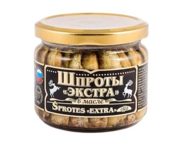 Шпроты ВКУСНЫЕ КОНСЕРВЫ ГОСТ Экстра 270г с/б / интернет-магазин напитков Лоза в Улан-Удэ