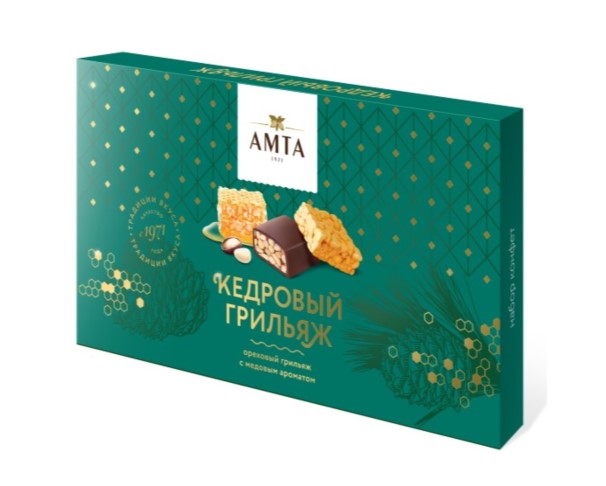 Конфеты АМТА КЕДРОВЫЙ ГРИЛЬЯЖ 180гр / интернет-магазин напитков Лоза в Улан-Удэ