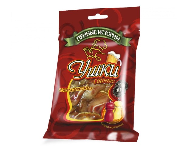 Ушки свиные ПЕННЫЕ ИСТОРИИ 100гр классические / интернет-магазин напитков Лоза в Улан-Удэ