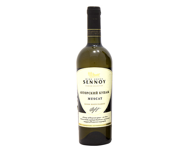 Вино России СЕННОЙ Авторский купаж Мускат бел. п/сл 750мл / интернет-магазин напитков Лоза в Улан-Удэ