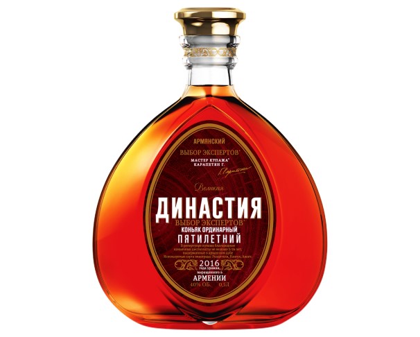 Коньяк ВЕЛИКАЯ ДИНАСТИЯ Выбор экспертов армянский пятилетний 40% 500мл / интернет-магазин напитков Лоза в Улан-Удэ