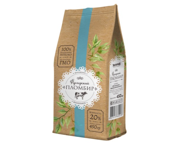 Мороженое АНГАРИЯ Фермерский пломбир 450г БЗМЖ / интернет-магазин напитков Лоза в Улан-Удэ