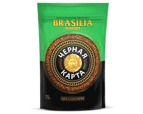 Кофе ЧЕРНАЯ КАРТА Эксклюзив 75г м/уп / интернет-магазин напитков Лоза в Улан-Удэ