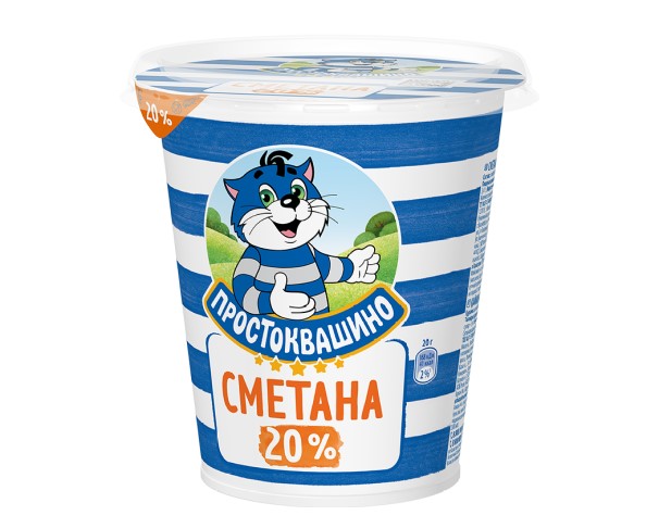 Сметана ПРОСТОКВАШИНО 20% 300г БЗМЖ / интернет-магазин напитков Лоза в Улан-Удэ