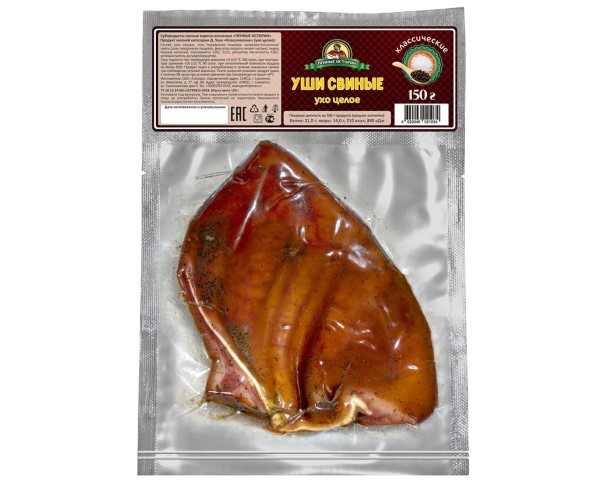 Ухо свиное ПЕННЫЕ ИСТОРИИ 150гр целое / интернет-магазин напитков Лоза в Улан-Удэ