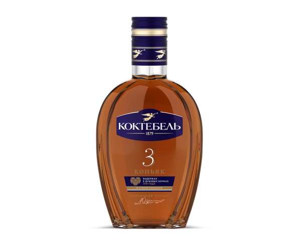 Коньяк России КОКТЕБЕЛЬ 40% 3 года 250мл / интернет-магазин напитков Лоза в Улан-Удэ