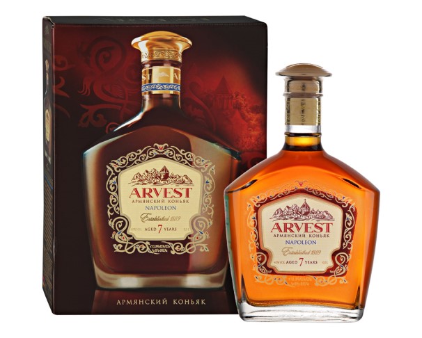 Коньяк АРВЕСТ Наполеон 7 лет 500мл п/у / интернет-магазин напитков Лоза в Улан-Удэ