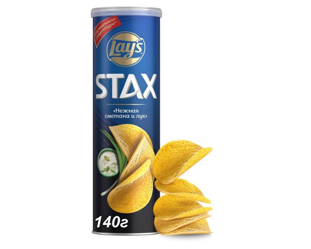 Чипсы ЛЭЙС СТАКС Сметана лук 140 г / интернет-магазин напитков Лоза в Улан-Удэ