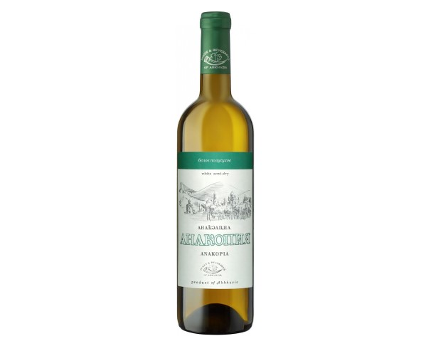 Вино АНАКОПИЯ белое полусухое 750мл / интернет-магазин напитков Лоза в Улан-Удэ
