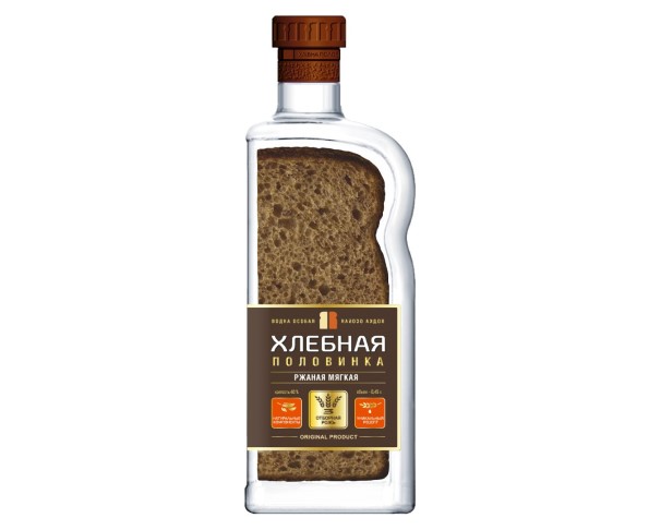 Водка ХЛЕБНАЯ ПОЛОВИНКА Ржаная мягкая особая 40% 450мл / интернет-магазин напитков Лоза в Улан-Удэ