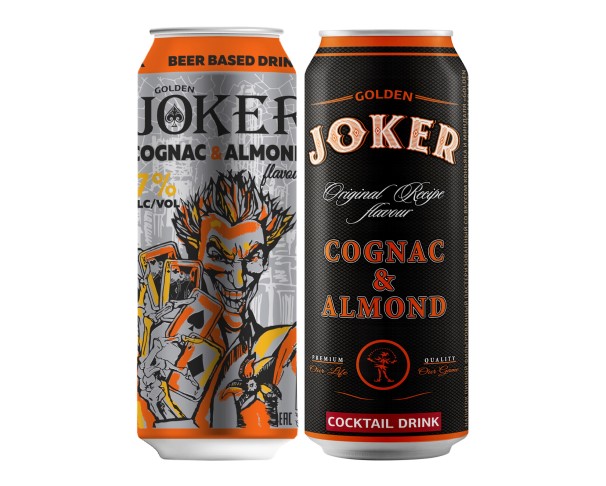 Пивной напиток ДЖОКЕР Коньяк миндаль 7% 430мл ж/б / интернет-магазин напитков Лоза в Улан-Удэ