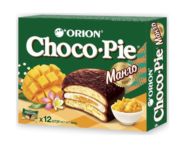 Печенье ЧОКОПАЙ Орион Манго 360г 12шт / интернет-магазин напитков Лоза в Улан-Удэ