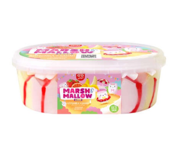 Мороженое ИНМАРКО ЗОЛОТОЙ СТАНДАРТ Маршмеллоу  клубника/банан/апельсин 454г БЗМЖ / интернет-магазин напитков Лоза в Улан-Удэ