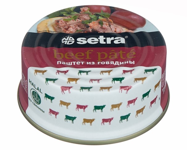 Паштет СЕТРА говяжий 100г ж/б / интернет-магазин напитков Лоза в Улан-Удэ