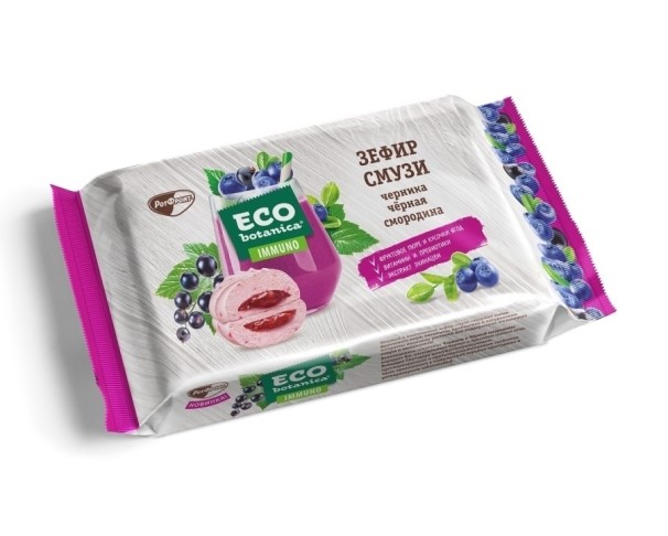 Зефир ЭКО-БОТАНИКА смузи черника-смородина 280г / интернет-магазин напитков Лоза в Улан-Удэ